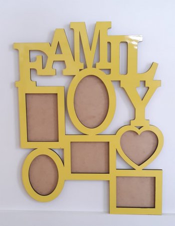 Quadro para Fotos Family - Amarelo Lacca