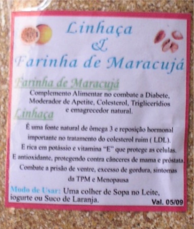 COMPOSTO LINHAÇA E FARINHA DO MARACUJÁ - 100g